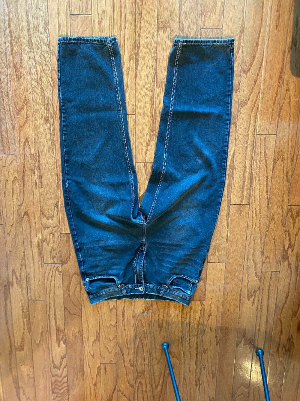Vintage Play Bigg Black Jeans 34x32 Contrast Stitch